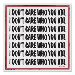 Es ist mir egal, wer du bist '76 poster