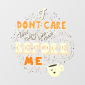 Es ist mir egal, wie viele du hattest fensteraufkleber (Blatt)