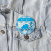 Es ist mit Baby-Elefanten ein Jungen-, Blaues u. Button (Beispiel)