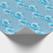 Es ist mit Baby-Elefanten ein Jungen-, Blaues u. Geschenkpapier (Ecke)
