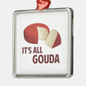 Es ist mit Goudakäse ganz gut Silbernes Ornament (Links)