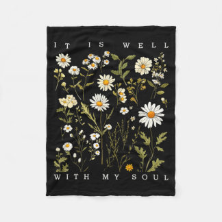 Es ist mit meiner Seele Christliches Wildblumendes Fleecedecke