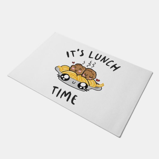 Es ist Mittagszeit Fußmatte (Schrägansicht)