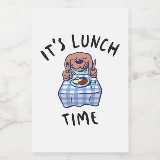 Es ist Mittagszeit Lebensmitteletikett (Einzelnes Label)