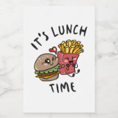 Es ist Mittagszeit Lebensmitteletikett (Einzelnes Label)