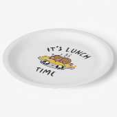 Es ist Mittagszeit Pappteller (Schrägansicht)