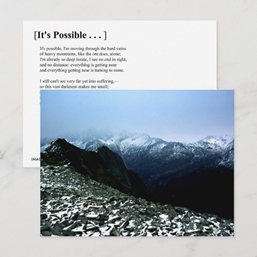 ES IST MÖGLICH POSTKARTE (Vorne/Hinten)