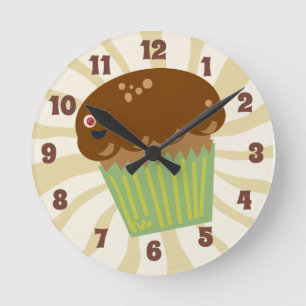 Es ist Muffin-Zeit! Runde Wanduhr