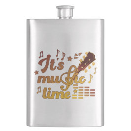 Es ist Musik-Zeit, Gold Gitarre Musical Flachmann