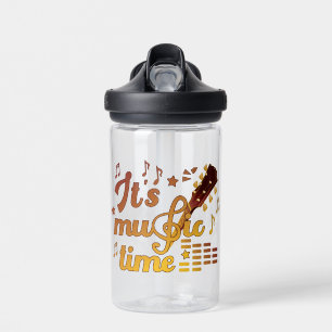 Es ist Musik-Zeit, Gold Gitarre Musical Trinkflasche