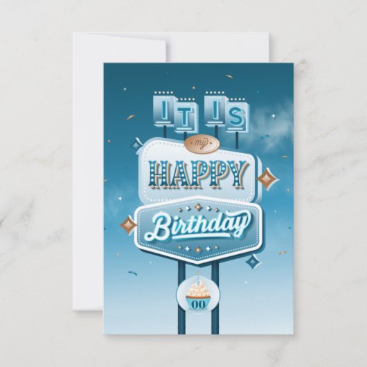 Es ist My Happy Birthday Party Einladung (klein) (Vorderseite)