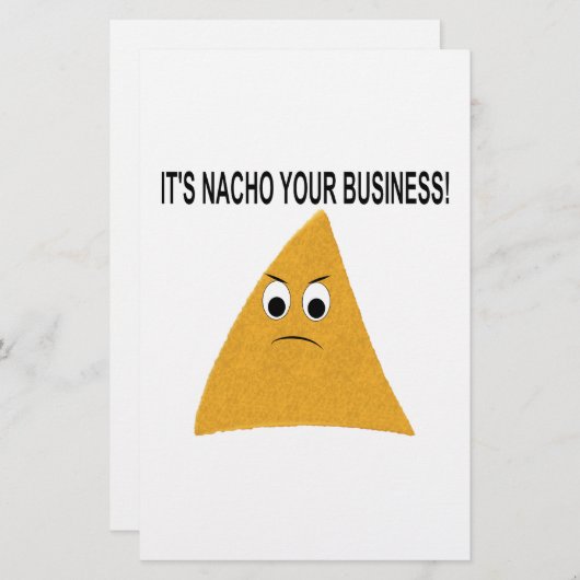 Es ist Nacho Your Business Briefpapier (Vorne/Hinten)