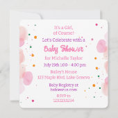 Es ist natürlich ein Mädchen! Disk Golf Pun Baby D Einladung (Rückseite)