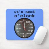 Es ist Nerd O'Clock Funny Clock Mousepad Maus Pad (Mit Mouse)