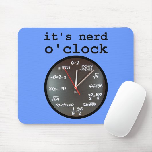 Es ist Nerd O'Clock Funny Clock Mousepad Maus Pad (Mit Mouse)