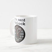 Es ist Nerd O'Clock Funny Clock Tasse Spaß (Vorderseite Links)