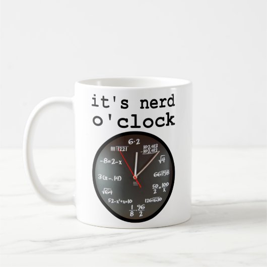Es ist Nerd O'Clock Funny Clock Tasse Spaß (Links)