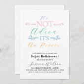 Es ist nicht Adieu, es ist Au Revoir Retirement Pa Einladung (Vorne/Hinten)