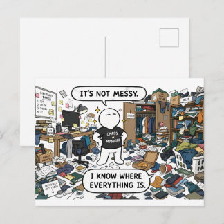Es ist nicht chaotisch, ich weiß, wo alles ist – L Postkarte
