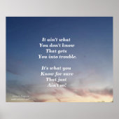 ES IST NICHT DAS, WAS SIE NICHT KENNEN POSTER (Vorne)