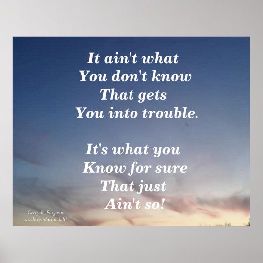 ES IST NICHT DAS, WAS SIE NICHT WISSEN POSTER (Vorne)