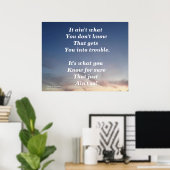 ES IST NICHT DAS, WAS SIE NICHT WISSEN POSTER (Heimbüro)