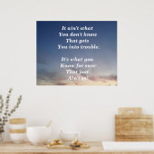 ES IST NICHT DAS, WAS SIE NICHT WISSEN POSTER (Küche)