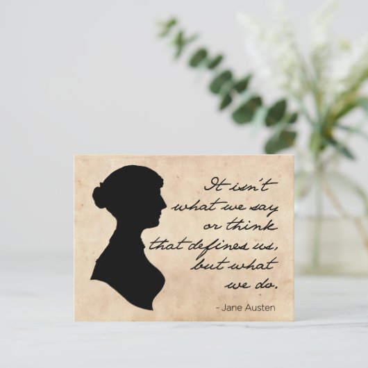 Es ist nicht das, was wir sagen oder denken postkarte (Stehend Vorderseite)