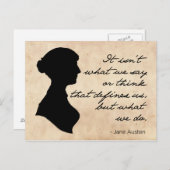 Es ist nicht das, was wir sagen oder denken postkarte (Vorne/Hinten)