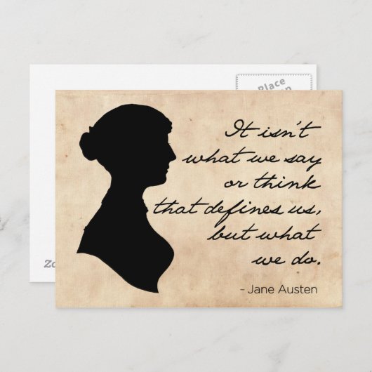 Es ist nicht das, was wir sagen oder denken postkarte (Vorne/Hinten)