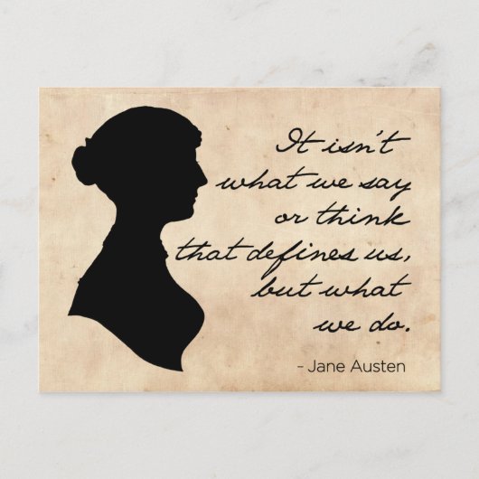 Es ist nicht das, was wir sagen oder denken postkarte (Vorderseite)