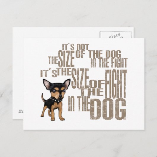 Es ist nicht die Größe Postkarte (Vorne/Hinten)