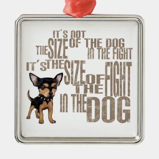 Es ist nicht die Größe Silbernes Ornament (Vorne)
