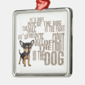 Es ist nicht die Größe Silbernes Ornament (Links)