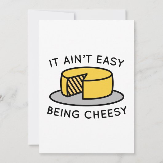 Es ist nicht einfach, Cheesy zu sein Dankeskarte (Vorderseite)