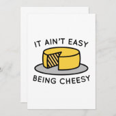 Es ist nicht einfach, Cheesy zu sein Dankeskarte (Vorne/Hinten)