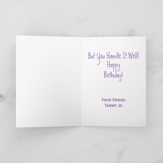 Es ist nicht einfach, ein sozialer Schmetterling z Karte (Innenseite)