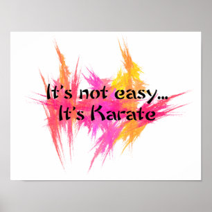 Es ist nicht einfach - Karate Pink Orange Poster