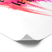 Es ist nicht einfach - Karate Pink Orange Poster (Ecke)