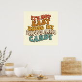 Es ist nicht einfach, meine Frau Armkandy Retro Gr Poster (Küche)