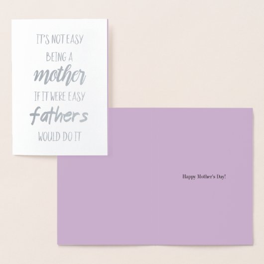 Es ist nicht einfach, Mutter zu sein Folienkarte (Anzeige)