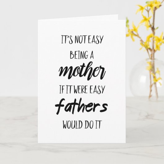 Es ist nicht einfach, Mutter zu sein Karte (Gelbe Blume)