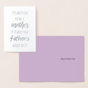 Es ist nicht einfaches Sein eine Mutter Folienkarte