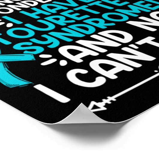 Es ist nicht erforderlich, das Aquamarine Ribbon-T Poster (Ecke)