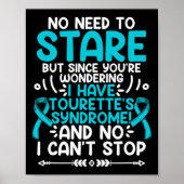 Es ist nicht erforderlich, das Aquamarine Ribbon-T Poster (Vorne)