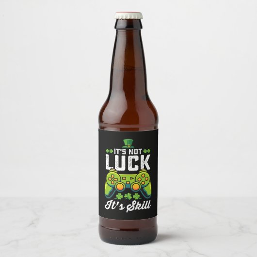 Es ist nicht glücklich, dass der St. Patrick's Day Bierflaschenetikett (Vorderseite)