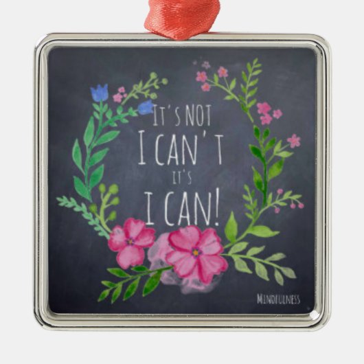 Es ist nicht ich kann es nicht - Geduld gibt Fraue Silbernes Ornament (Vorne)