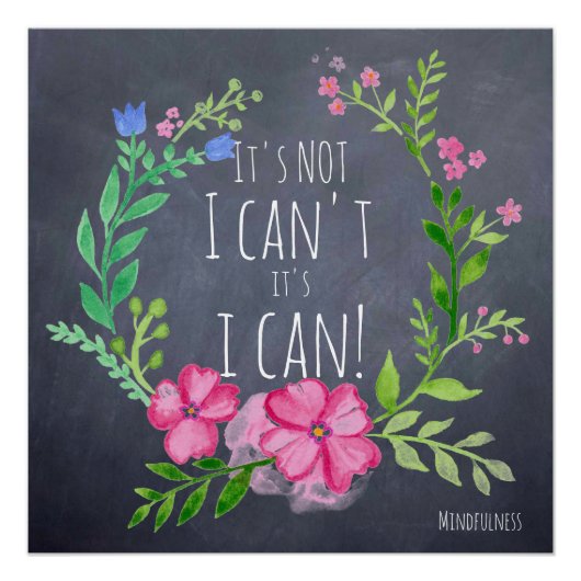 Es ist nicht ich kann nicht sein Ich kann - Achtsa Poster (Vorderseite)