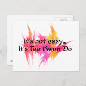Es ist nicht leicht - Taekwondo (rosa) Postkarte (Vorne/Hinten)