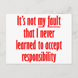 Es ist nicht meine Schuld Postkarte